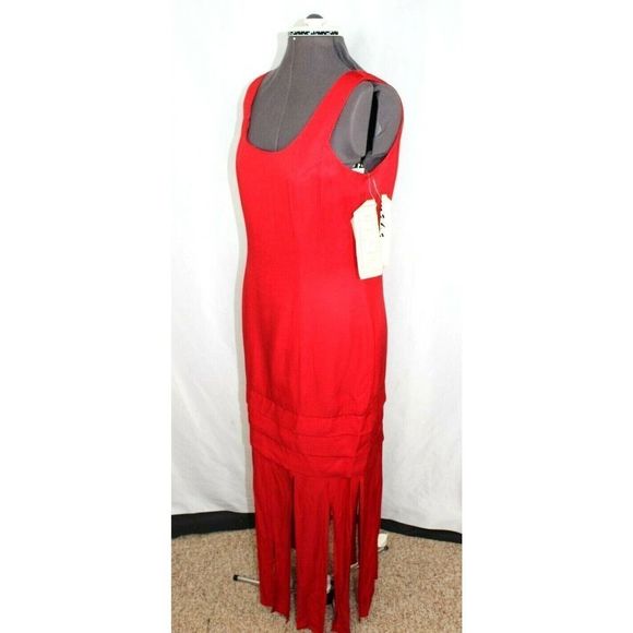Niki Originals Sleeveles Red Shift Dress Size 12 NWT - Picture 1 of 12